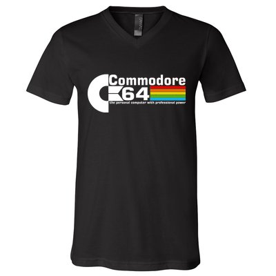 Commodore 64 Retro Computer V-Neck T-Shirt