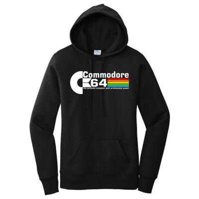 Commodore 64 Retro Computer Women's Pullover Hoodie