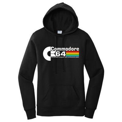 Commodore 64 Retro Computer Women's Pullover Hoodie