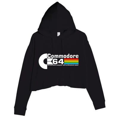 Commodore 64 Retro Computer Crop Fleece Hoodie