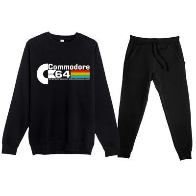 Commodore 64 Retro Computer Premium Crewneck Sweatsuit Set