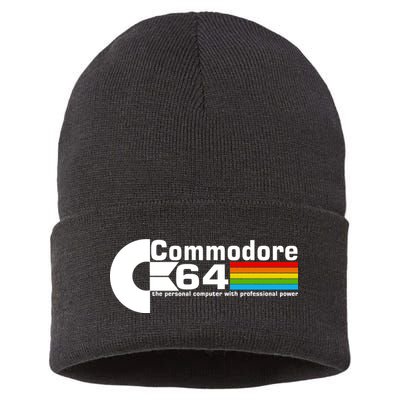 Commodore 64 Retro Computer Sustainable Knit Beanie