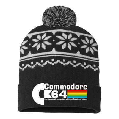 Commodore 64 Retro Computer USA-Made Snowflake Beanie