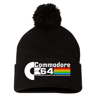 Commodore 64 Retro Computer Pom Pom 12in Knit Beanie