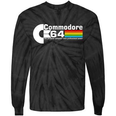 Commodore 64 Retro Computer Tie-Dye Long Sleeve Shirt
