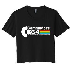 Commodore 64 Retro Computer Women's Crop Top Tee