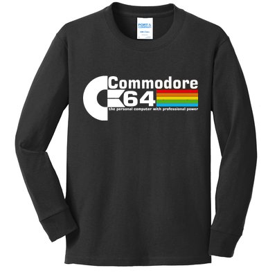 Commodore 64 Retro Computer Kids Long Sleeve Shirt