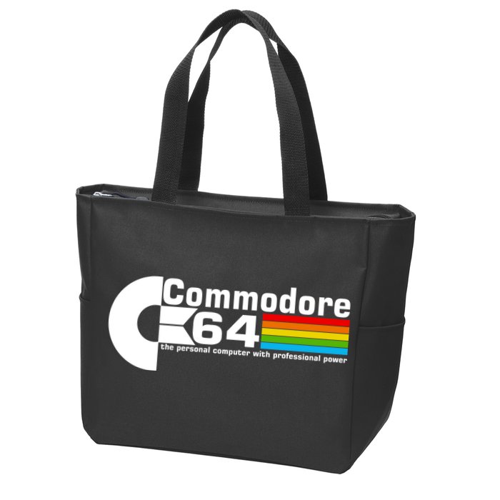 Commodore 64 Retro Computer Zip Tote Bag