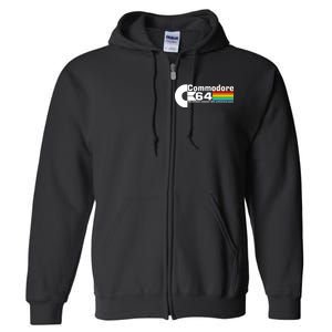 Commodore 64 Retro Computer Full Zip Hoodie