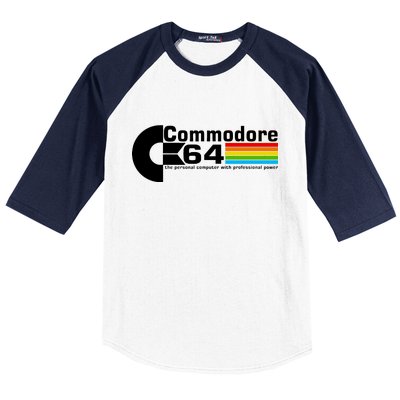 Commodore 64 Retro Computer Baseball Sleeve Shirt