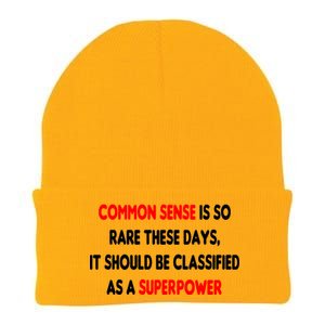 Common Sense Is A Superpower Knit Cap Winter Beanie