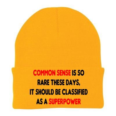 Common Sense Is A Superpower Knit Cap Winter Beanie