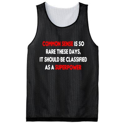 Common Sense Is A Superpower Mesh Reversible Basketball Jersey Tank