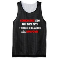 Common Sense Is A Superpower Mesh Reversible Basketball Jersey Tank
