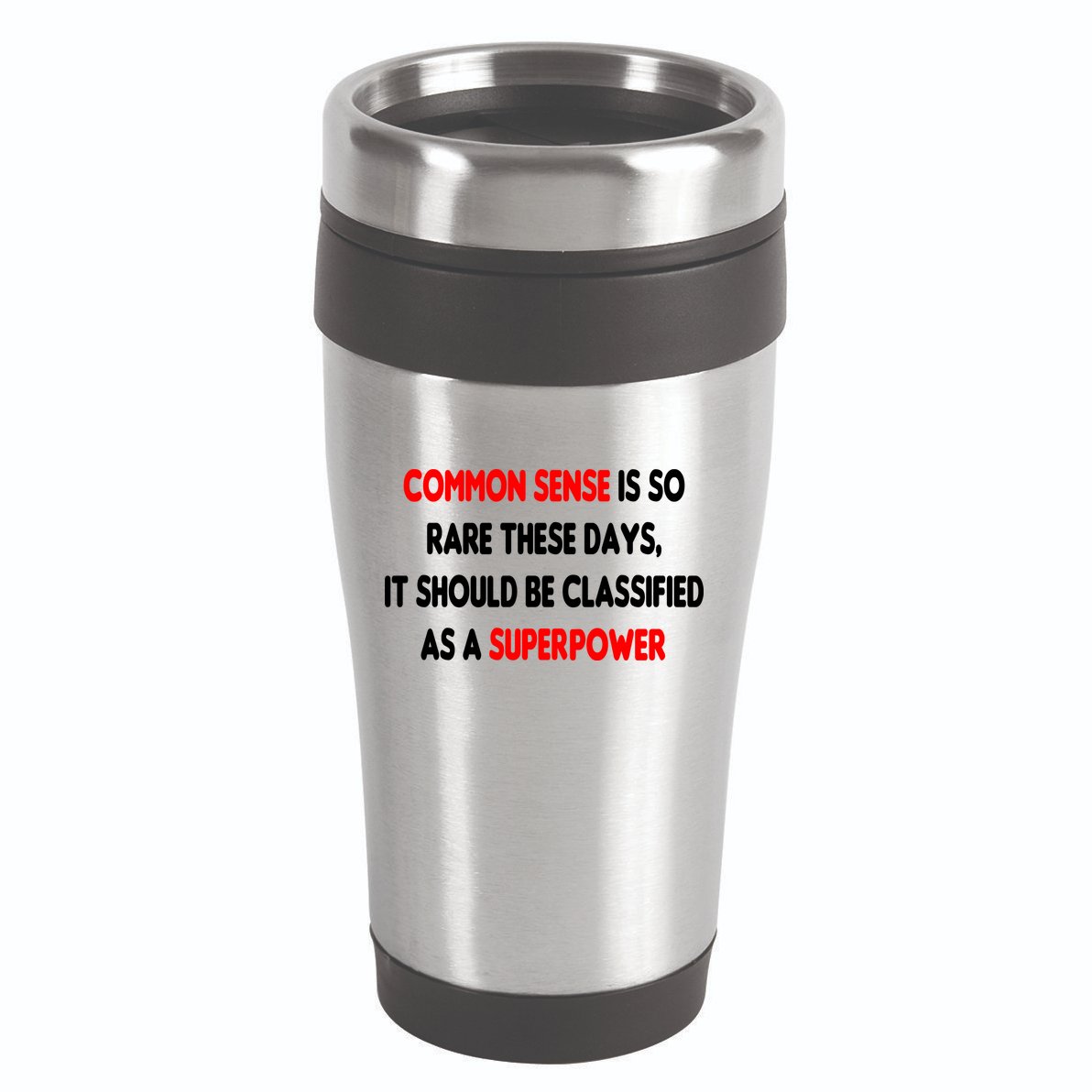 Common Sense Is A Superpower 16oz Travel Tumbler
