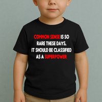 Common Sense Is A Superpower Toddler T-Shirt