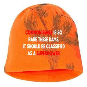 Common Sense Is A Superpower Kati - Camo Knit Beanie