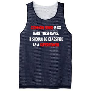 Common Sense Is A Superpower Mesh Reversible Basketball Jersey Tank