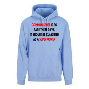 Common Sense Is A Superpower Unisex Surf Hoodie