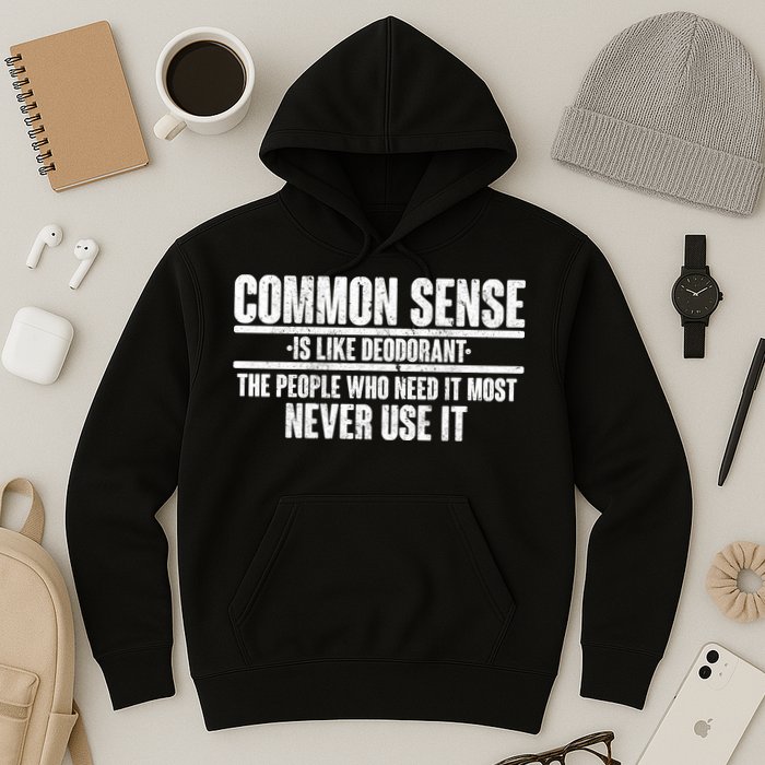 Common Sense Is Like Deodorant Hoodie