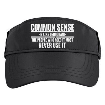 Common Sense Is Like Deodorant Adult Drive Performance Visor