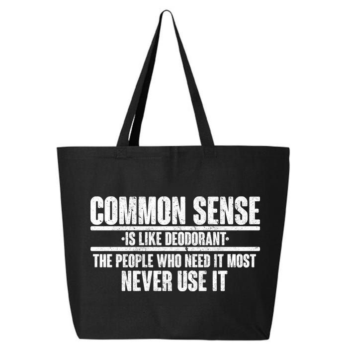 Common Sense Is Like Deodorant 25L Jumbo Tote