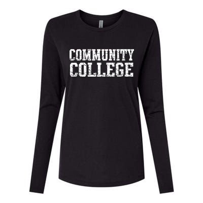 Community College Womens Cotton Relaxed Long Sleeve T-Shirt