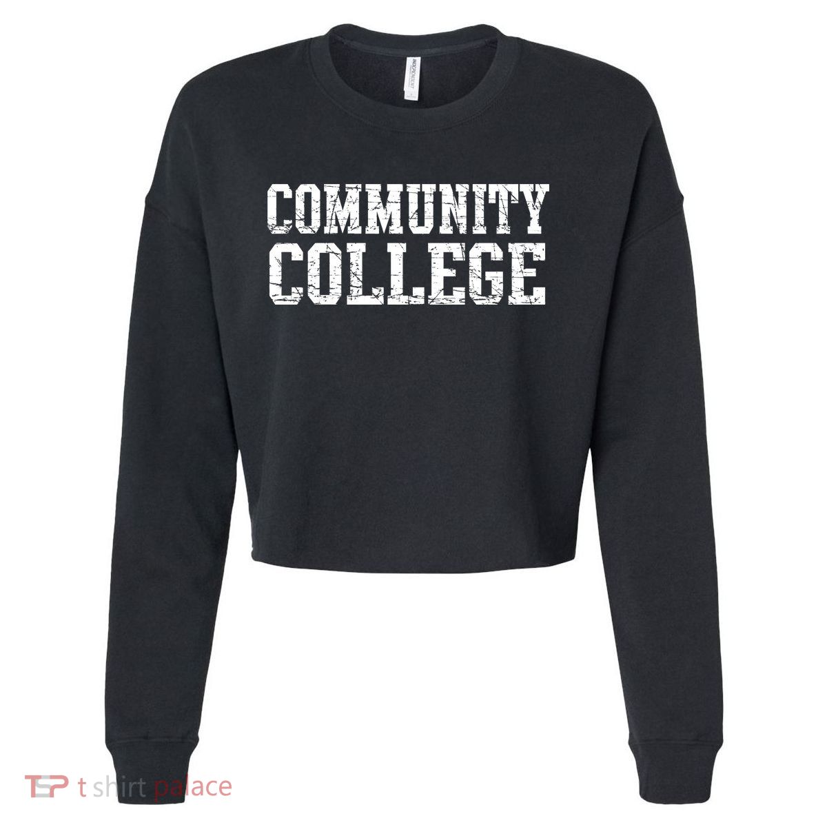 Community College Cropped Pullover Crew