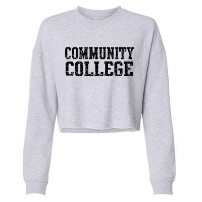 Community College Cropped Pullover Crew