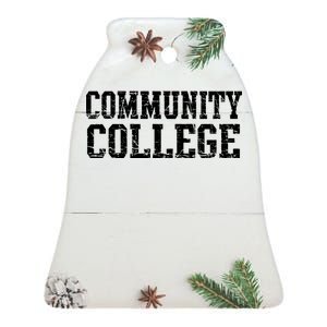 Community College Ceramic Bell Ornament