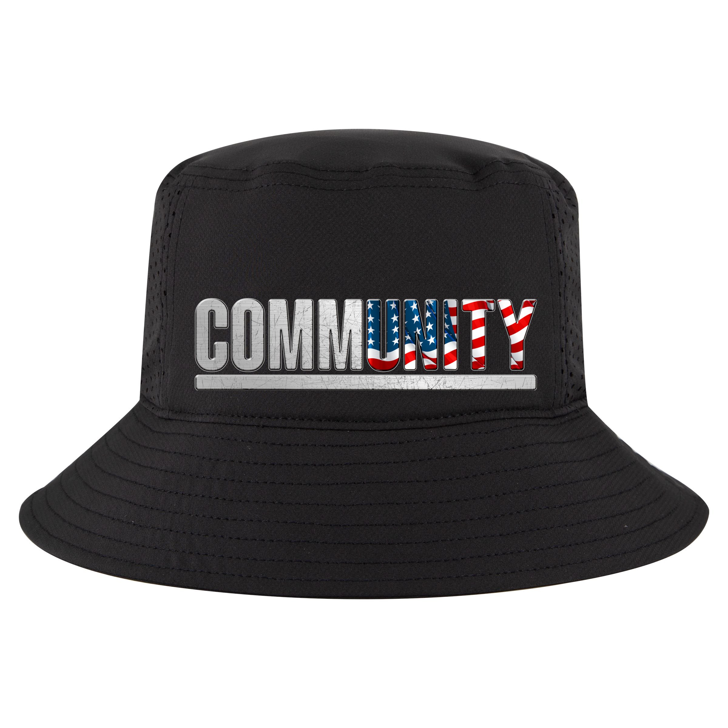 Community USA Flag Cool Comfort Performance Bucket Hat