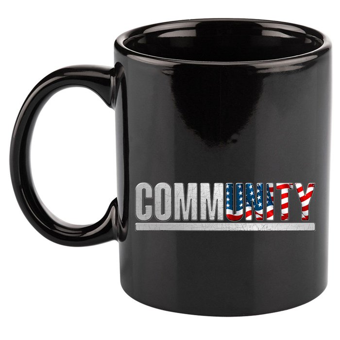 Community USA Flag 11oz C Handle Ceramic Mug
