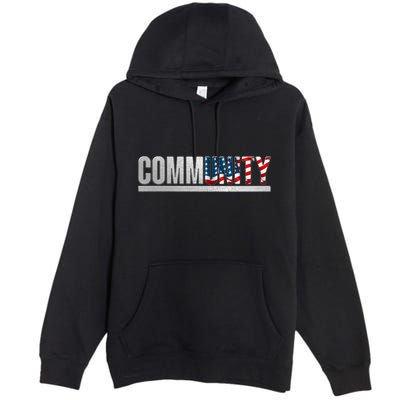 Community USA Flag Premium Pullover Hoodie