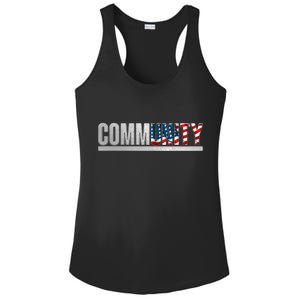 Community USA Flag Ladies PosiCharge Competitor Racerback Tank