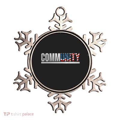 Community USA Flag Metallic Star Ornament