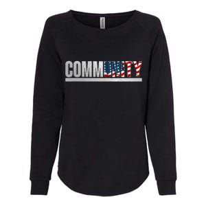 Community USA Flag Womens California Wash Sweatshirt