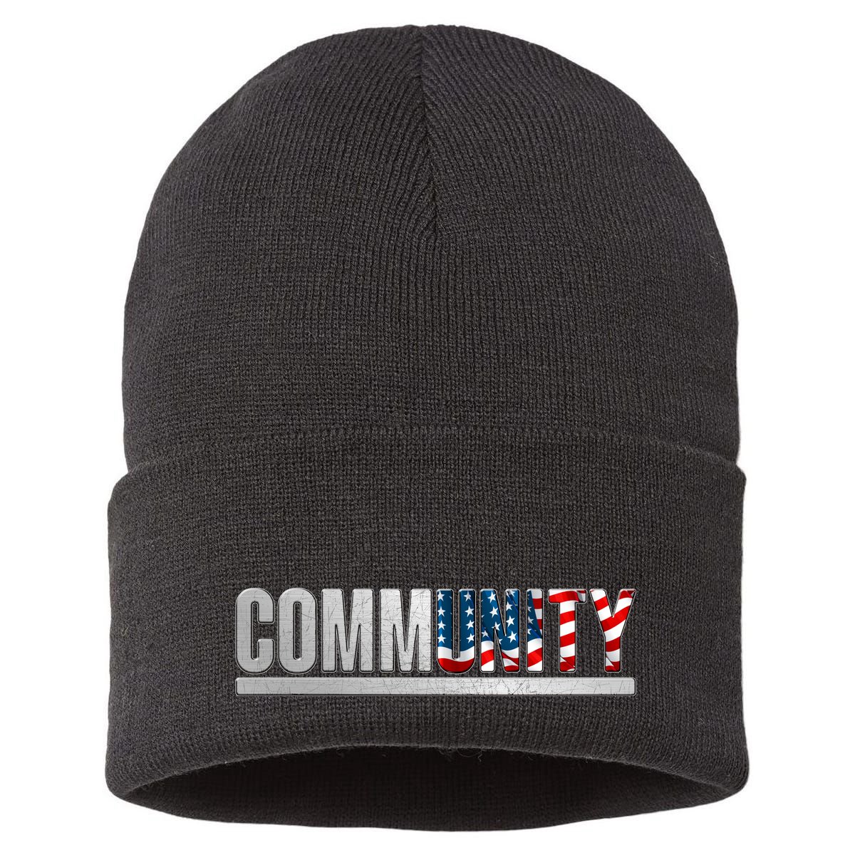 Community USA Flag Sustainable Knit Beanie