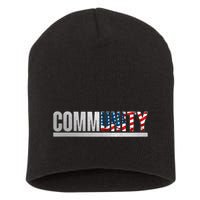 Community USA Flag Short Acrylic Beanie