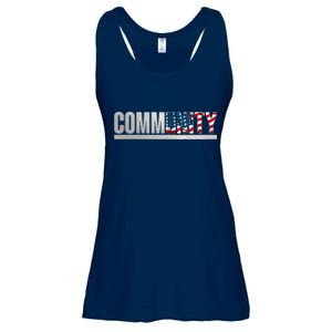 Community USA Flag Ladies Essential Flowy Tank