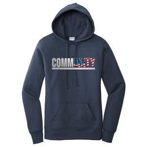 Community USA Flag Women's Pullover Hoodie