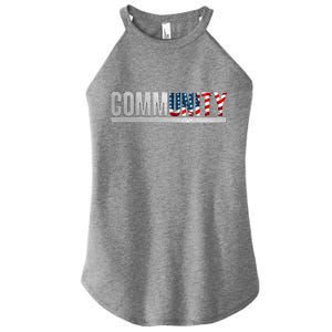 Community USA Flag Women's Perfect Tri Rocker Tank