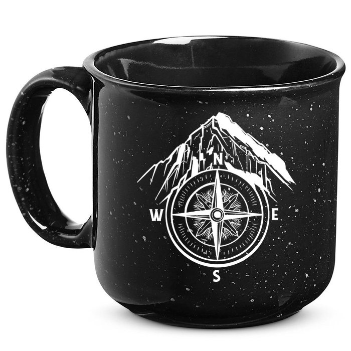 Compass Guide Mountain 15oz Campfire Ceramic Mug