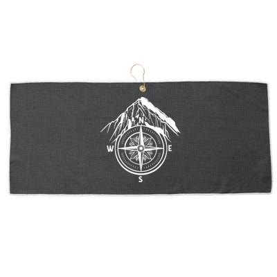 Compass Guide Mountain Large Microfiber Waffle Golf Towel