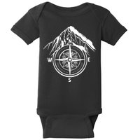 Compass Guide Mountain Baby Bodysuit