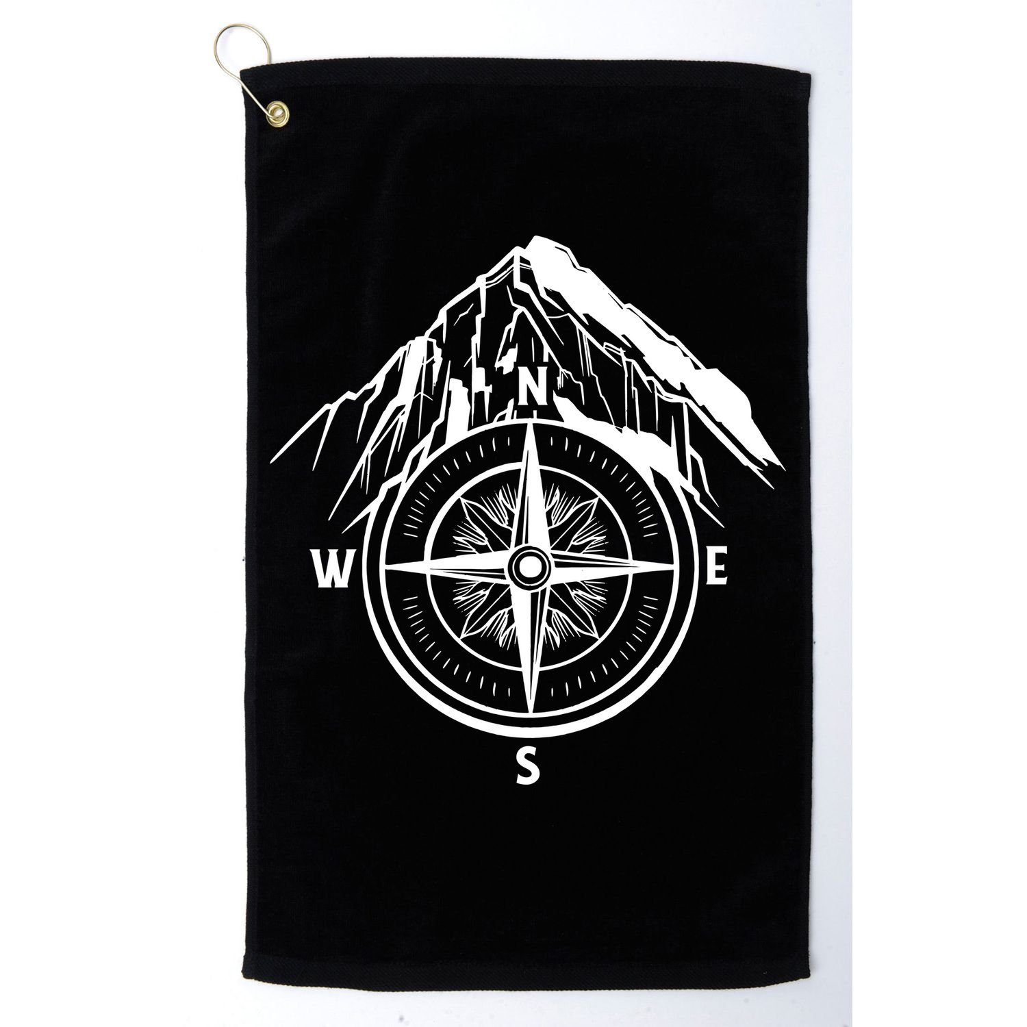 Compass Guide Mountain Golf Towel