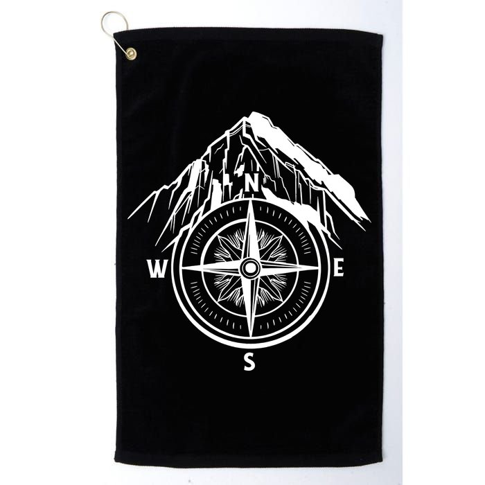 Compass Guide Mountain Golf Towel