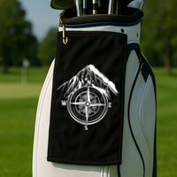 Compass Guide Mountain Golf Towel