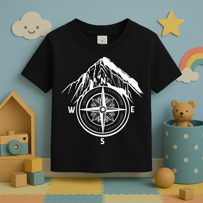 Compass Guide Mountain Toddler T-Shirt