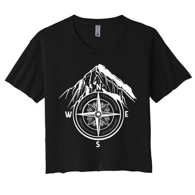 Compass Guide Mountain Crop Top