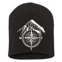 Compass Guide Mountain Short Acrylic Beanie